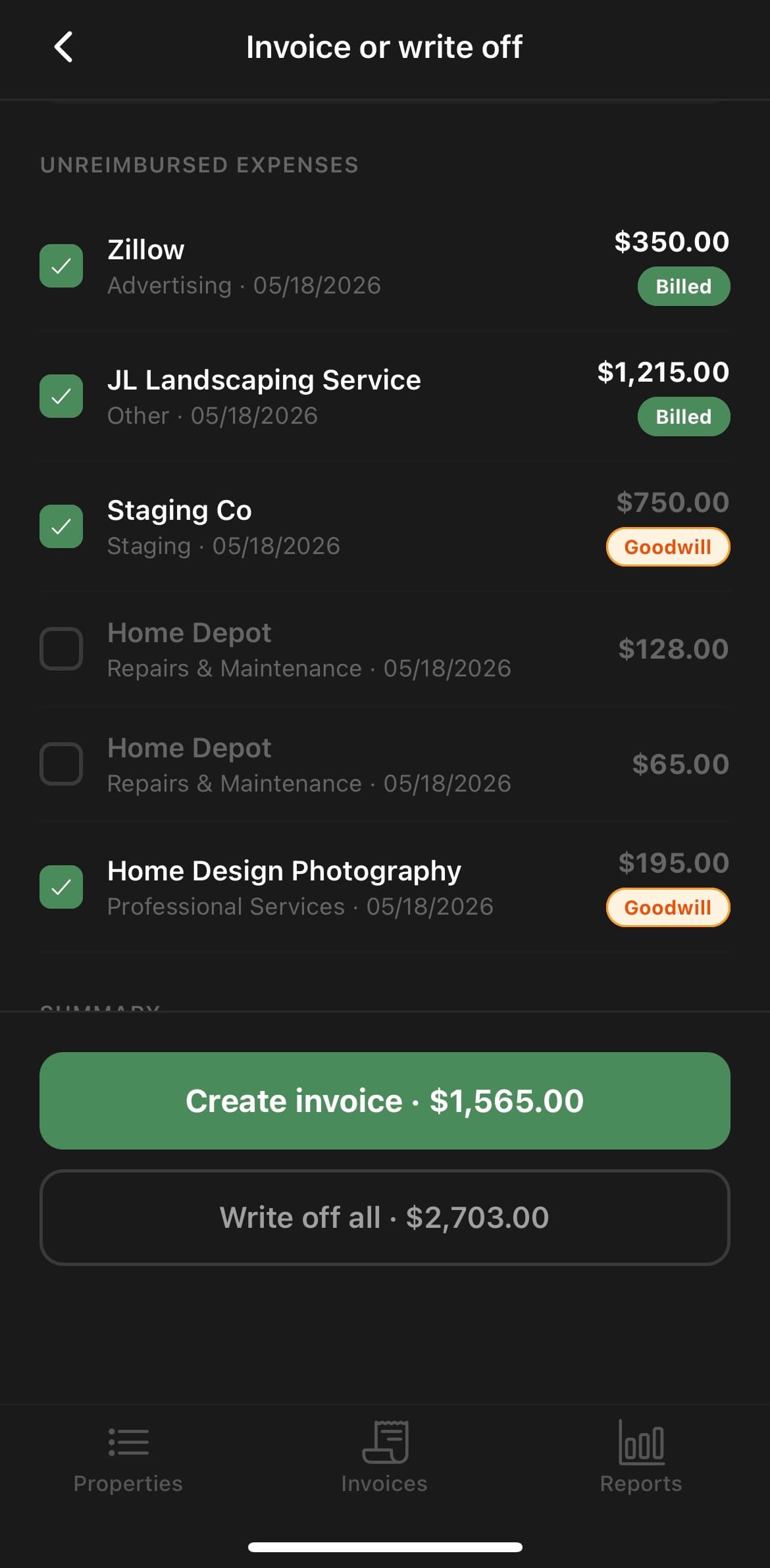 Invoice generator — PDF preview